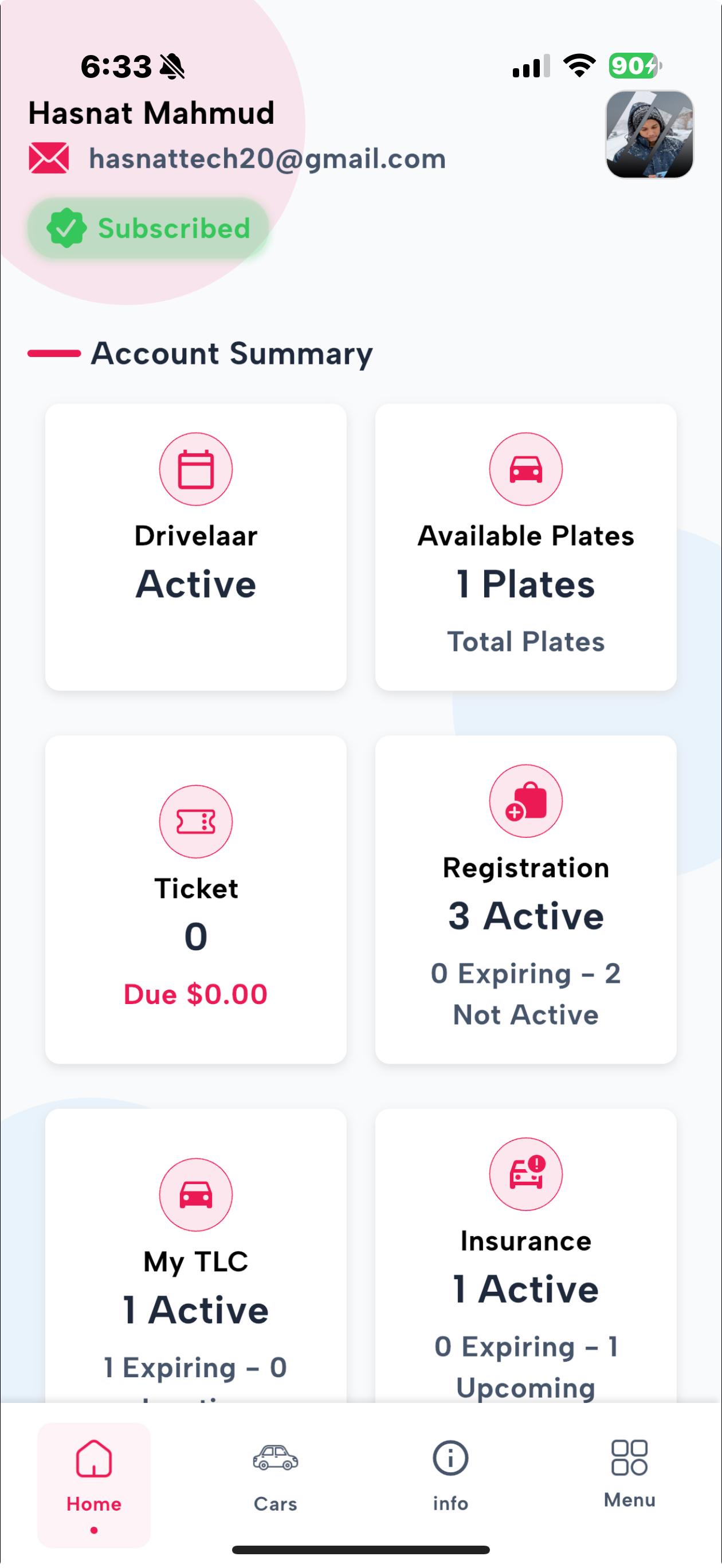 Drivelaar App Screenshot